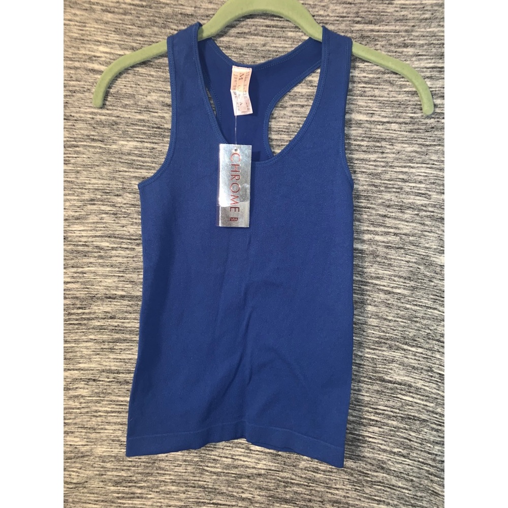 Blue Stretchy Tank Top